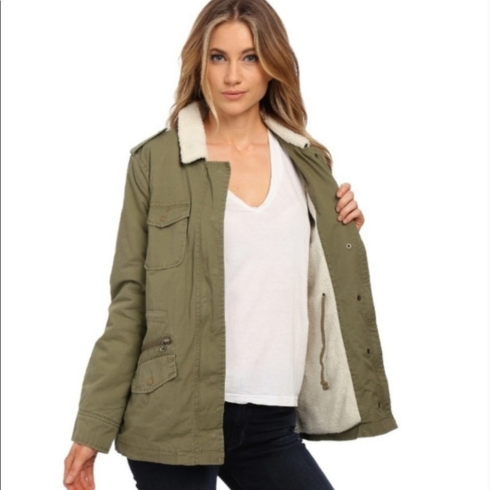 Army Green Sherpa Jacket